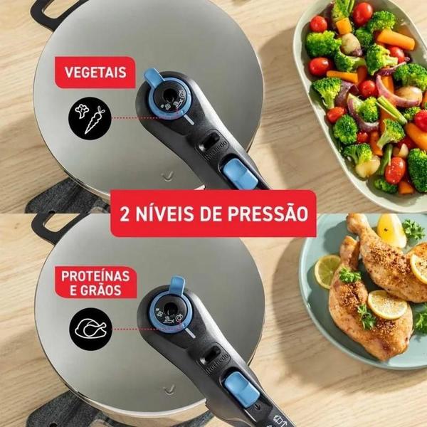 Imagem de Panela De Pressão Inox De Indução Trendy 6 Litros Rochedo