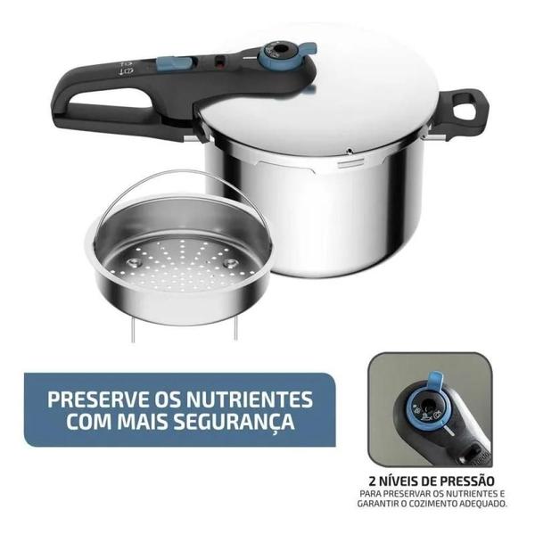 Imagem de Panela De Pressão Inox De Indução Trendy 6 Litros Rochedo