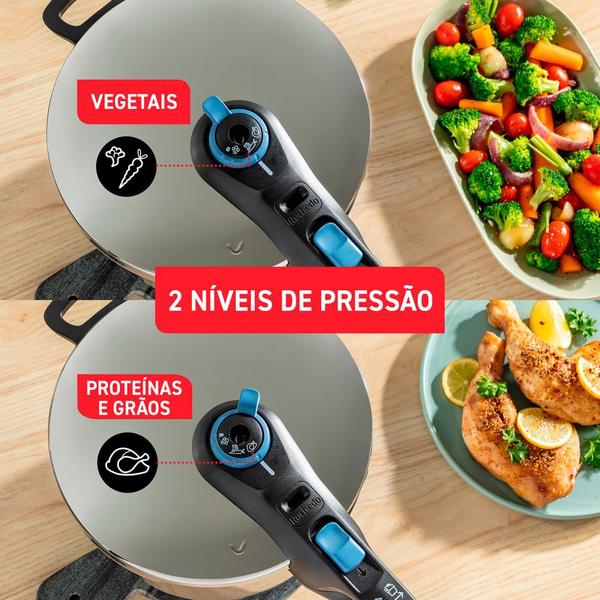 Imagem de Panela De Pressão Inox Trendy 4 litros Ø22cm Fechamento Externo Rochedo