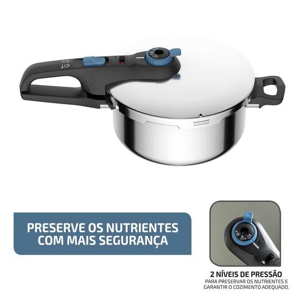 Imagem de Panela De Pressão Inox Trendy 4L Fechamento Externo Rochedo