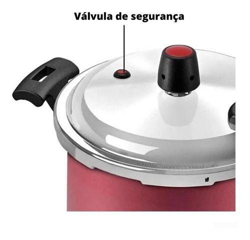 Imagem de Panela De Pressão Panelux 4,5l Antiaderente Cereja