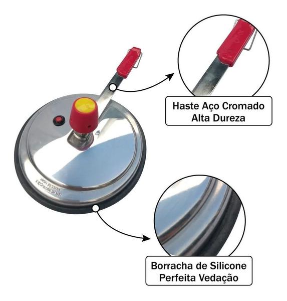 Imagem de Panela De Pressao Polida 7 Litros Aluminio Eirilar Qualidade