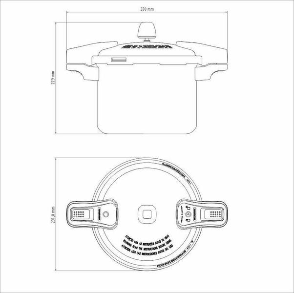 Imagem de Panela de pressão tramontina torino em alumínio com revestimento interno e externo cerâmico vermelho framboesa 20 cm 4,5 l