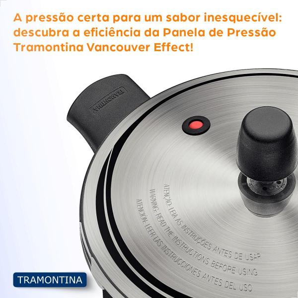 Imagem de Panela de Pressao Tramontina Vancouver Antiaderente Alumínio Starflon Max 20 cm 4,5 L 20591420