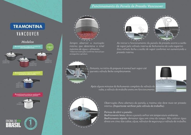 Imagem de Panela de Pressão Vancouver 3 Litros Tramontina - 20586/720