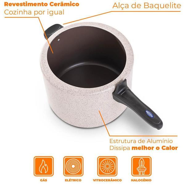 Imagem de Panela de Pressão Vanilla Antiaderente Cerâmica 4,5L Vapt - Brinox 