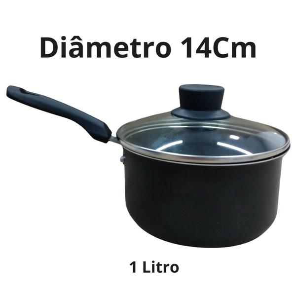 Imagem de Panela e papeiro Arroz e Feijão Avulsa Antiaderente Pequena 14cm Para Casal - RL