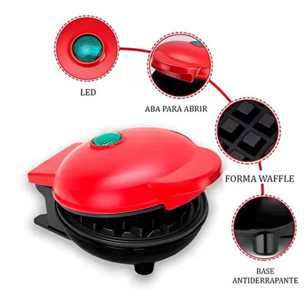 Panela Elétrica de Waffle Antiaderente Prepare Waffles Perfeitos Rápido e Fácil em Casa com Design Compacto - LOJA DIGITAL MARCO FERRARI ENVIO Imagem de Panela Elétrica de Waffle Antiaderente Prepare Waffles Perfeitos Rápido e Fácil em Casa com Design Compacto