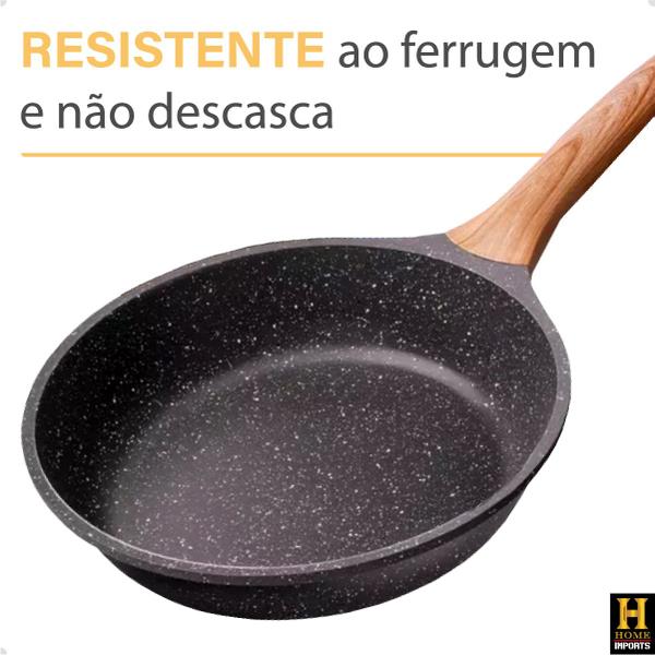 Panela Frigideira Indução E Gás 28cm Antiaderente De Cerâmica Com Tampa De Vidro - HYLLIS/HOME GOODS Imagem de Panela Frigideira Indução E Gás 28cm Antiaderente De Cerâmica Com Tampa De Vidro