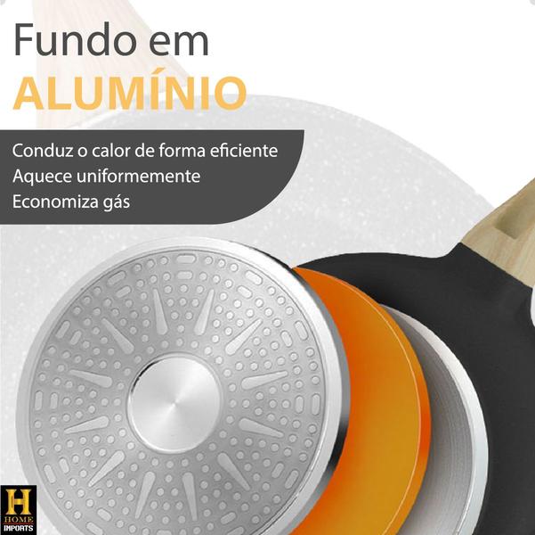 Panela Frigideira Indução E Gás 28cm Antiaderente De Cerâmica Com Tampa De Vidro - HYLLIS/HOME GOODS Imagem de Panela Frigideira Indução E Gás 28cm Antiaderente De Cerâmica Com Tampa De Vidro