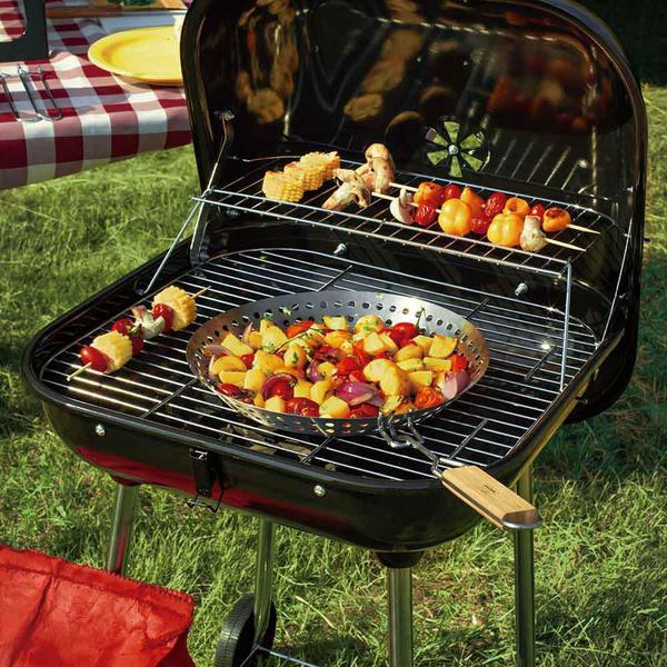Panela Frigideira Inox para Grelhar Churrasqueira Prana 30cm - MOR Imagem de Panela Frigideira Inox para Grelhar Churrasqueira Prana 30cm