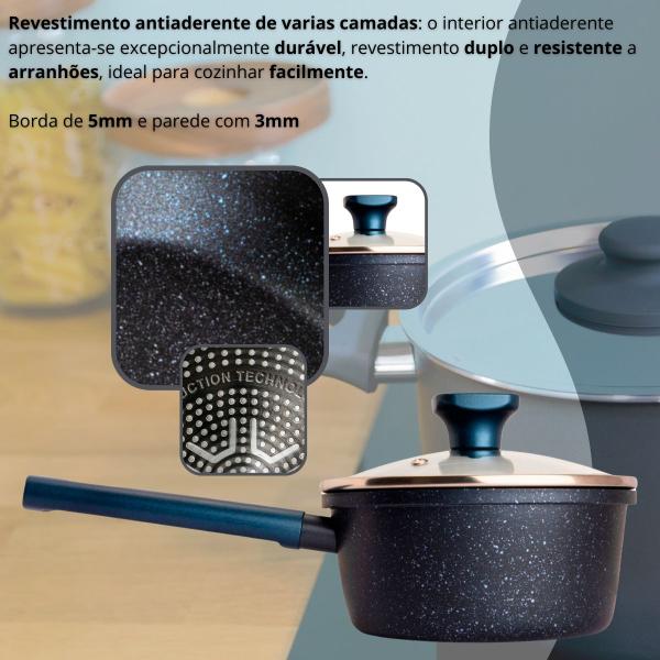 Imagem de Panela Indução De Alumínio Antiaderent Cabo Baquelite 2500ml