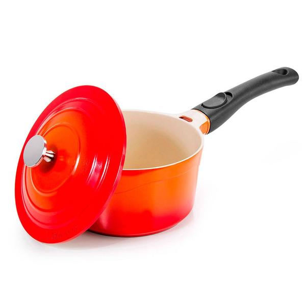 Imagem de Panela le cook premier orange 18cm 2l c/ cabo destacavel