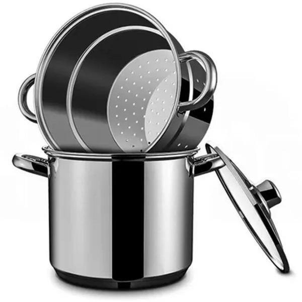 Imagem de Panela p/ Macarrão Espagueteira Savoy 5 Litros Aço Inox Brinox 4809/100