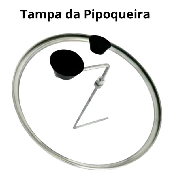 Imagem de Panela Para Fazer Pipoca Grande Antiaderente tampa de vidro Haste  Giratorio 4L