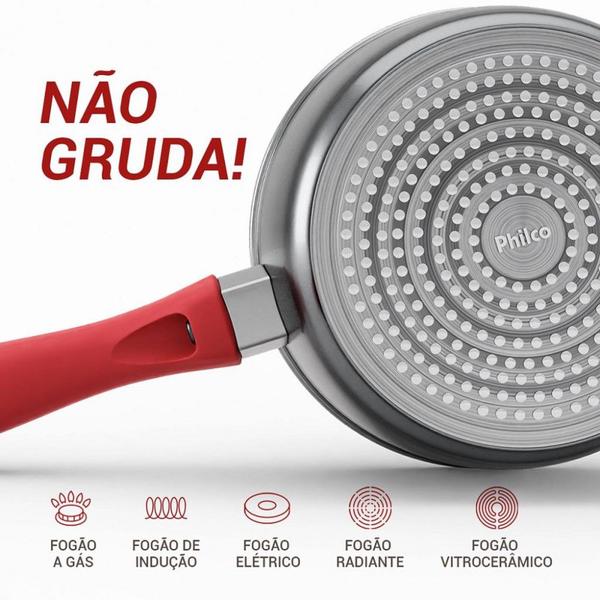 Imagem de Panela Philco PPH160APR Redstone com Tampa de Vidro 1,4L