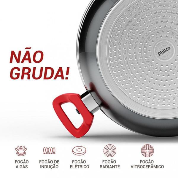 Imagem de Panela Philco PPH280ACR Redstone com Tampa de Vidro 6,1L