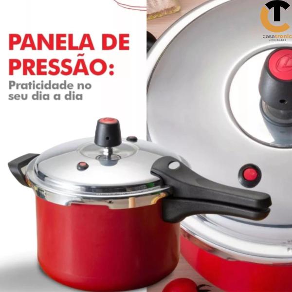 Imagem de Panela Pressão 4,5l Antiaderente Fechamento Externo Premium