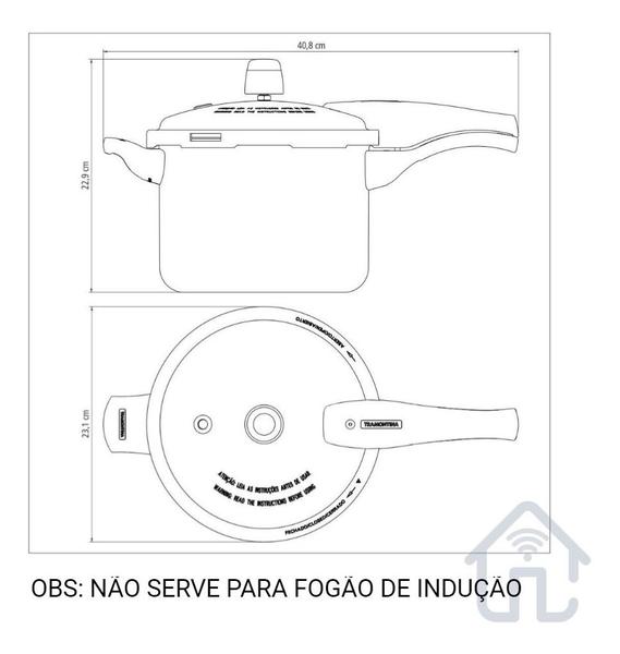 Imagem de Panela Pressão 4,5l Tramontina Vancouver Variação de Cor