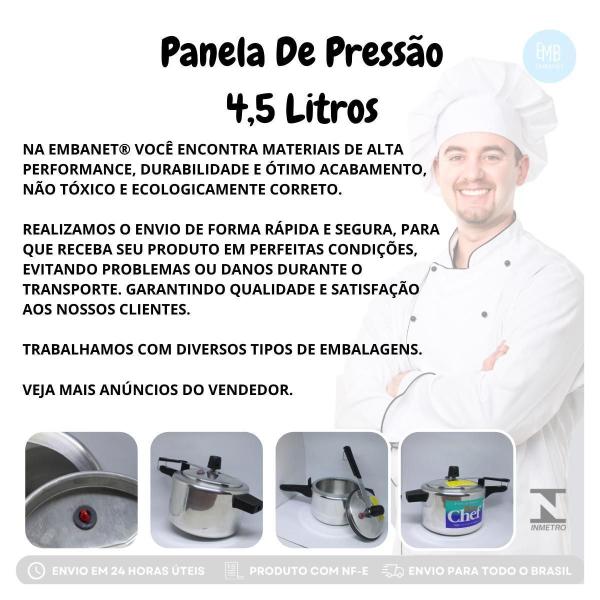 Imagem de Panela Pressão C Válvula De Segurança 4.5 Litros Aluminio