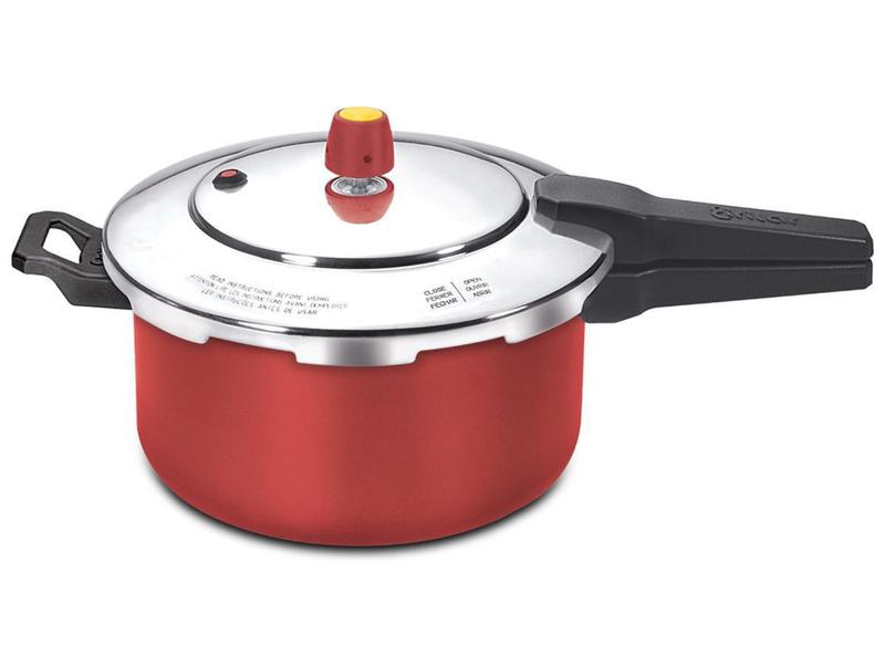 Panela Pressao Eirilar Eiriflon Red Fechamento Externo 5L Imagem de Panela Pressao Eirilar Eiriflon Red Fechamento Externo 5L