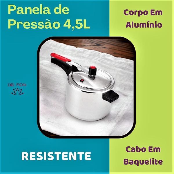 Imagem de Panela Pressão Fechamento Interno 4,5 Litros Classic Polida