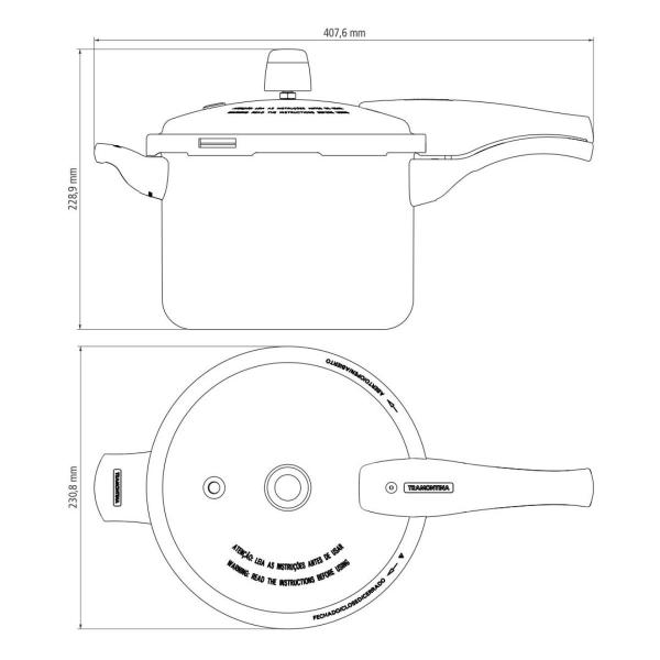Imagem de Panela Pressão Tramontina Vancouver 4.5 Litros Antiaderente