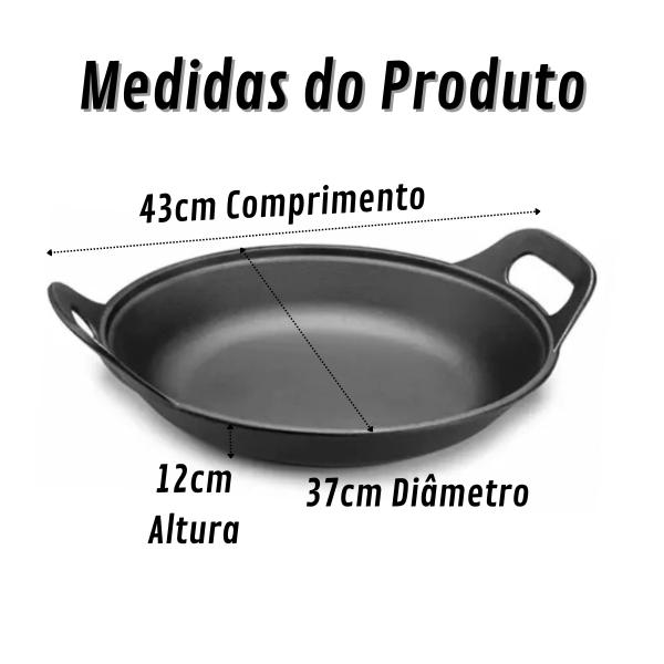 Imagem de Panela Risoto Moqueca Profissional Ferro Fundido 43cm Casa