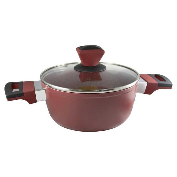 Imagem de Panela StoneChef Ruby Tampa de Vidro 18cm - Vermelho