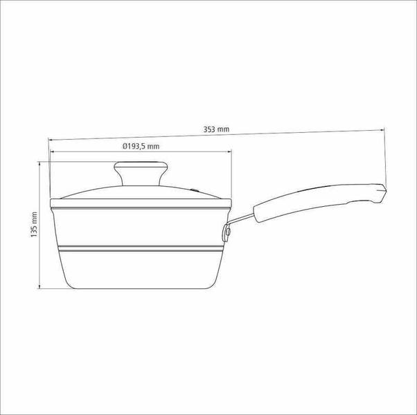 Imagem de Panela tramontina sicília em alumínio com revestimento interno e externo em antiaderente starflon excellent vermelho 18 cm 1,9 l