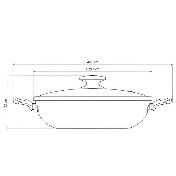 Imagem de Panela Tramontina Wok Loreto 3,3l 28cm Antiaderente Alumínio Starflon Vermelha - 27817022