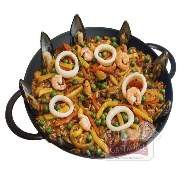 Imagem de Panela Wok 36cm Ferro Fundido com Tampa de Vidro - Mta