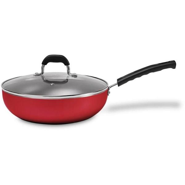 Imagem de Panela Wok Antiaderente 28cm Brinox Saffron Vermelho 5,5L