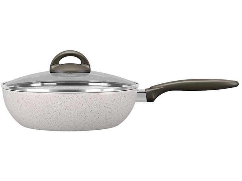 Panela Wok Antiaderente Brinox de Alumínio - Suprema Vanilla 24cm