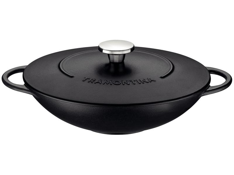 Imagem de Panela Wok Antiaderente de Ferro Tramontina Trento 32cm P