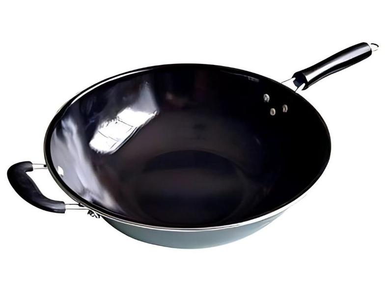 Panela Wok Antiaderente Fratelli Inox Profissional Preta 34cm Panela Wok Antiaderente Fratelli Inox Profissional Preta 34cm