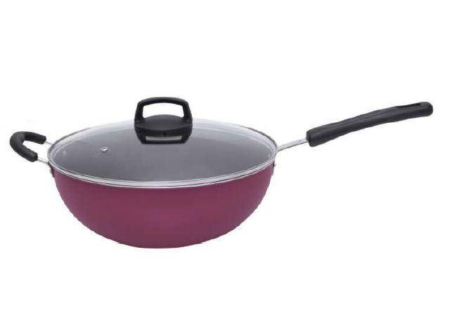 Imagem de Panela Wok Antiaderente Grande Profissional 28Cm Com Tampa