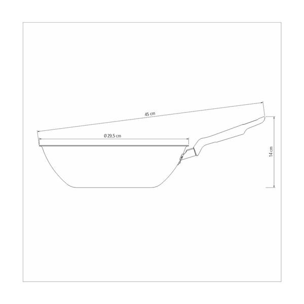 Imagem de Panela Wok Antiaderente Tramontina 28cm 3,6 Litros Loreto Starflon Max Grafite