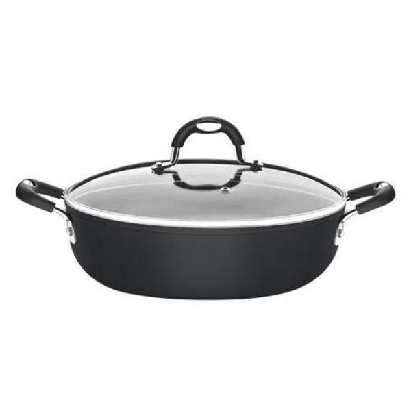 Imagem de Panela Wok Arrozeira Indução Tramontina Antiaderente 28CM 4,2L Mônaco Preto