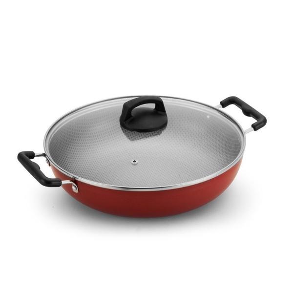 Imagem de Panela wok com alça profissional antiaderente alegrete 30 cm