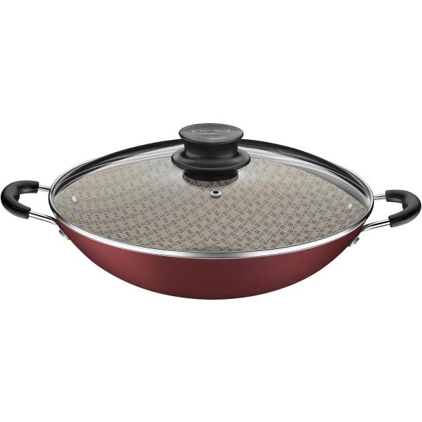 Imagem de Panela Wok Tramontina Paris Antiaderente 36Cm Cereja 6L