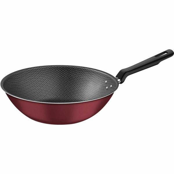 Panela Wok Tramontina Vermelha Frigideira Funda Antiaderente Imagem de Panela Wok Tramontina Vermelha Frigideira Funda Antiaderente
