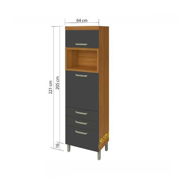 Imagem de Paneleiro 2 Portas 3 Gavetas Princesa 64cm Mdf- Nesher 