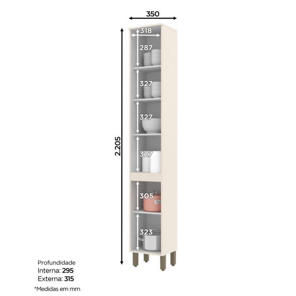 Imagem de Paneleiro 2 Portas 35cm 100% MDF Aurora