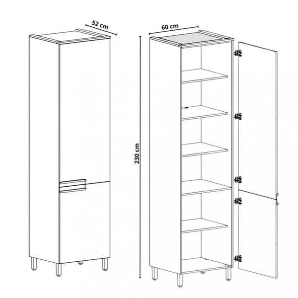 Imagem de Paneleiro 2 Portas 60cm Manhattan Herval