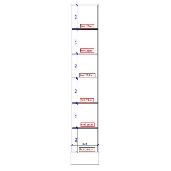 Imagem de Paneleiro 2 Portas Milla Nog/Cinza 40cm Carraro