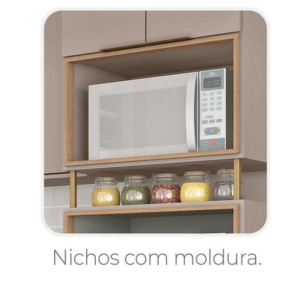 Paneleiro 70cm 4 Portas para Micro com Moldura Deseo - Fellicci Imagem de Paneleiro 70cm 4 Portas para Micro com Moldura Deseo