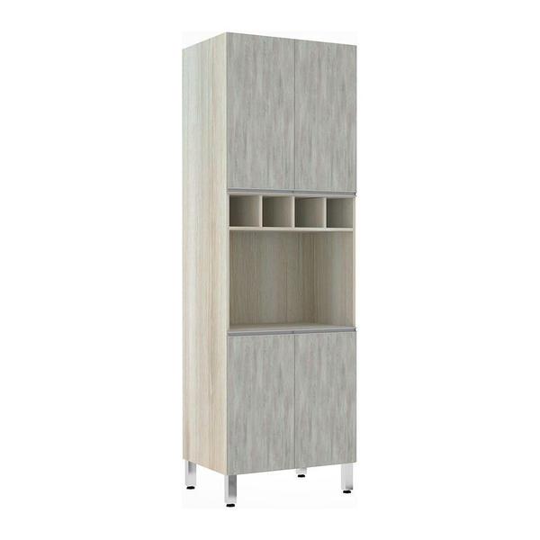 Imagem de Paneleiro 70Cm Nicho Microondas E 1 Nicho Lis Legno Crema C/