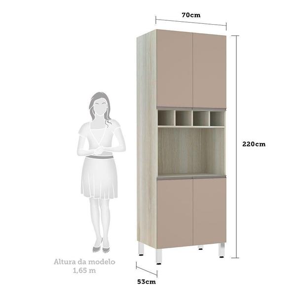 Paneleiro C/ Nicho De Microondas 70Cm E 1 Nicho Luci Legno C - LUCIANE Imagem de Paneleiro C/ Nicho De Microondas 70Cm E 1 Nicho Luci Legno C