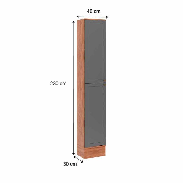 Imagem de Paneleiro Com 2 Portas e Prateleiras Para Cozinha 40cm